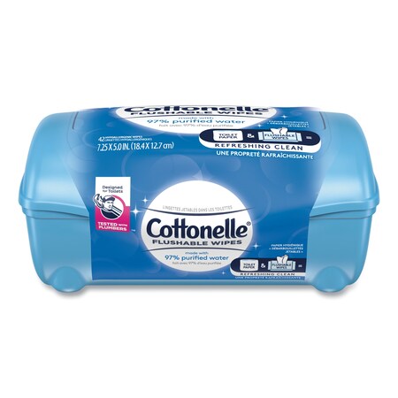 Cottonelle Fresh Care Flushable Cleansing Cloths, White, 3.75 x 5.5, 42/Pack 36734
